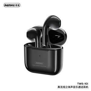 REMAX Auricolare TWS-10i Bluetooth Nero. / REMAX蓝牙耳机  金属超薄真无线音乐通话耳机 黑色